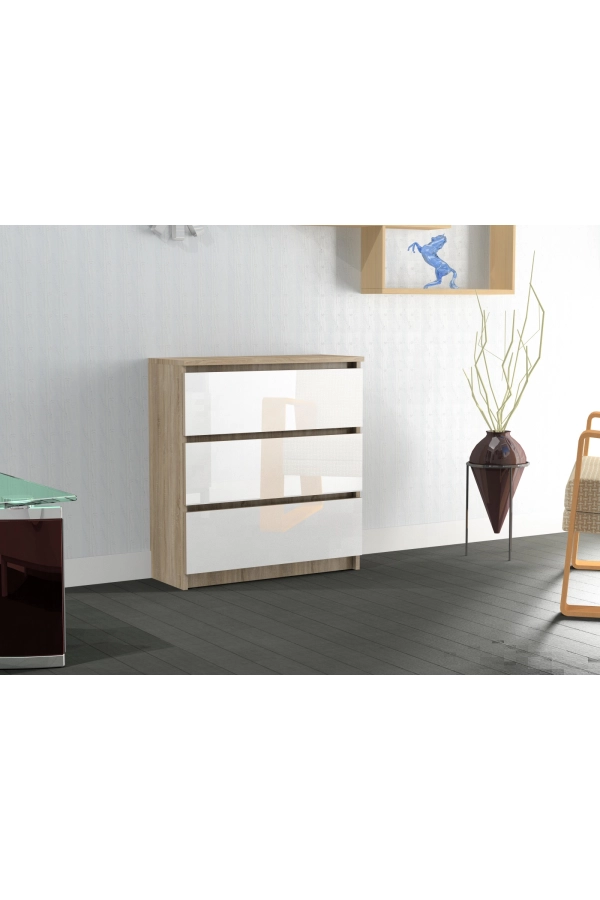 Komoda RICO 3s WYSOKI POŁYSK 60 cm AKRYL Sonoma